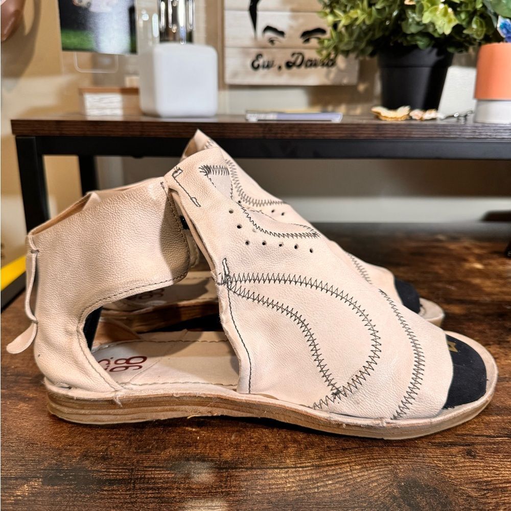 A.S. 98 Taupe/bone leather gladiator sandals size 10.5 US) 42eu - Picture 7 of 9